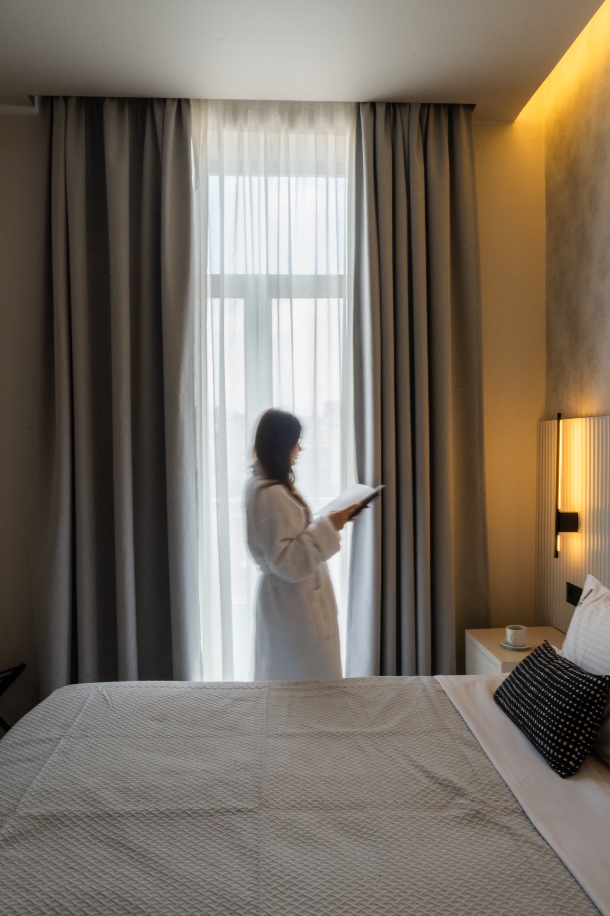 Superior room - morning light and blackout curtains